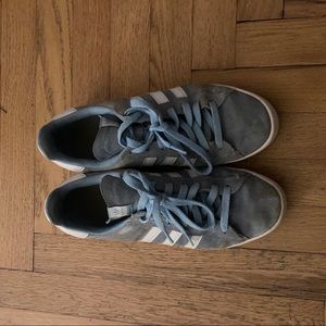 Blue adidas superstar shoes